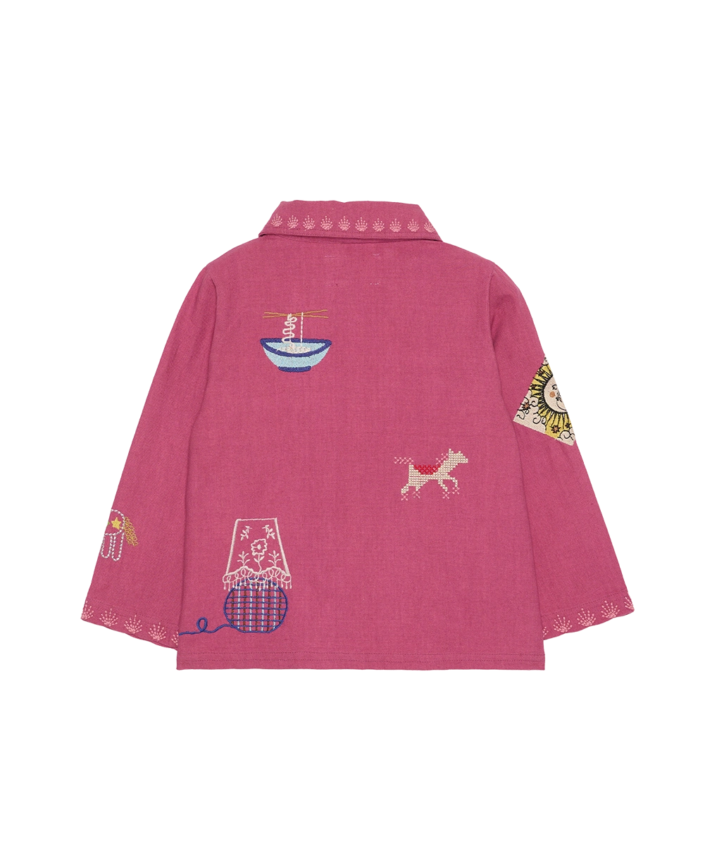 Embroidered Pink Jacket