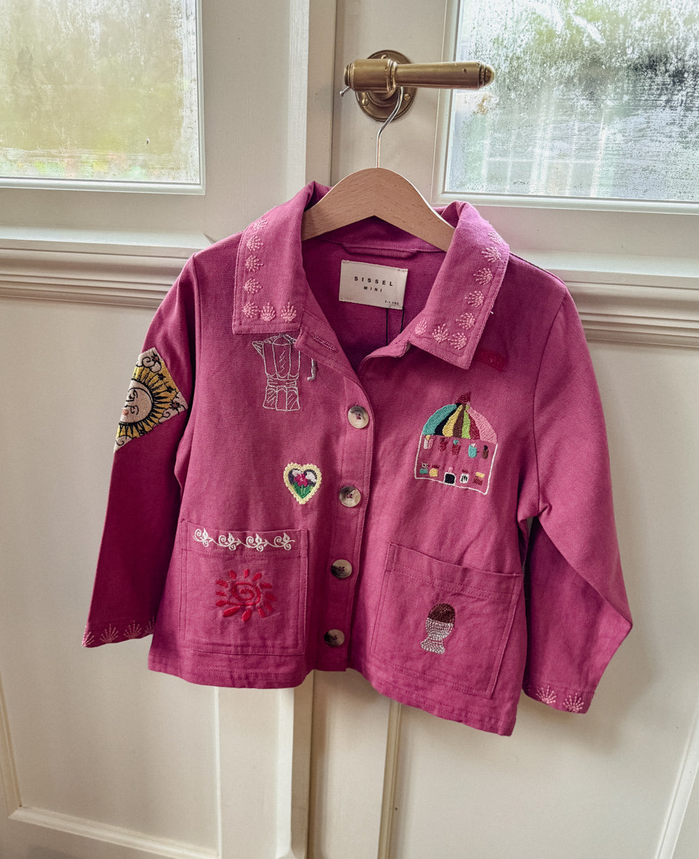 Embroidered Pink Jacket