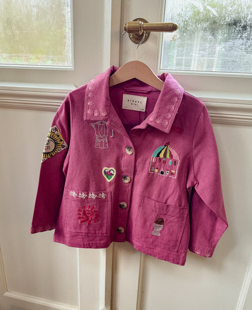 Embroidered Pink Jacket