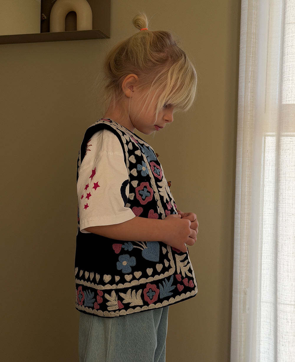 Embroidered Folk Vest