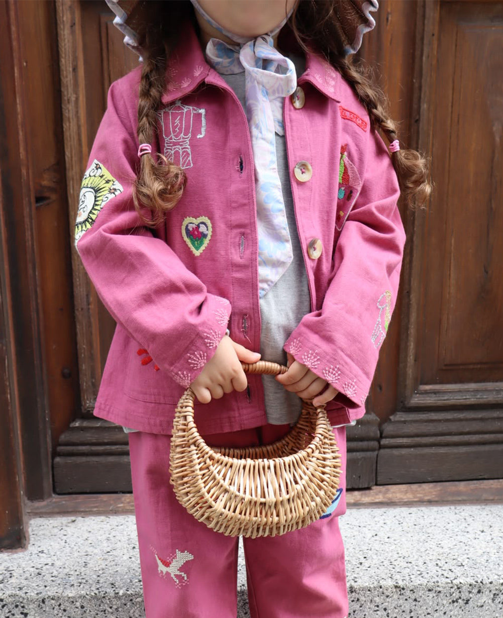 Embroidered Pink Jacket